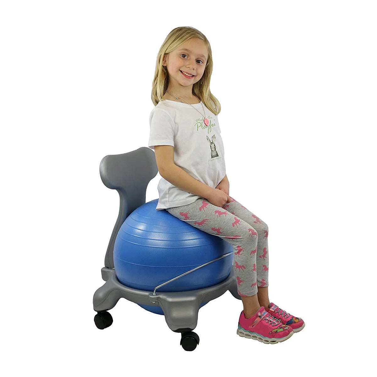 Plastic Mobile Ball Chair with Back W60962