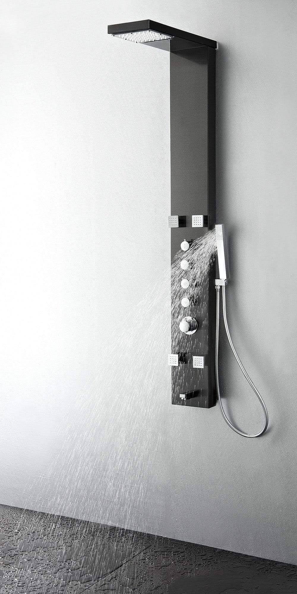Stainless Steel Thermostatic Shower Massage Panel D9434