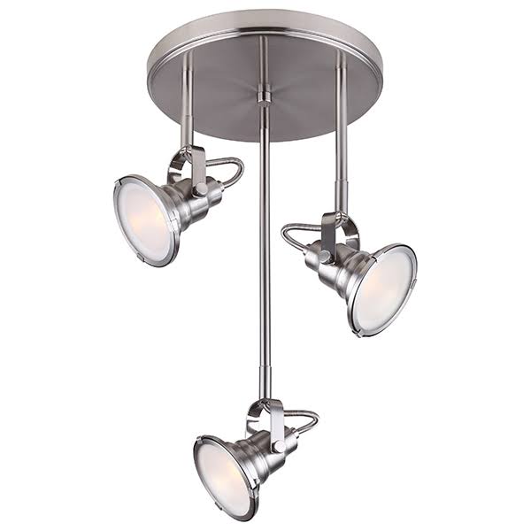 3 Light Semi Flush Ceiling Fixture Brushed Nickel C55473