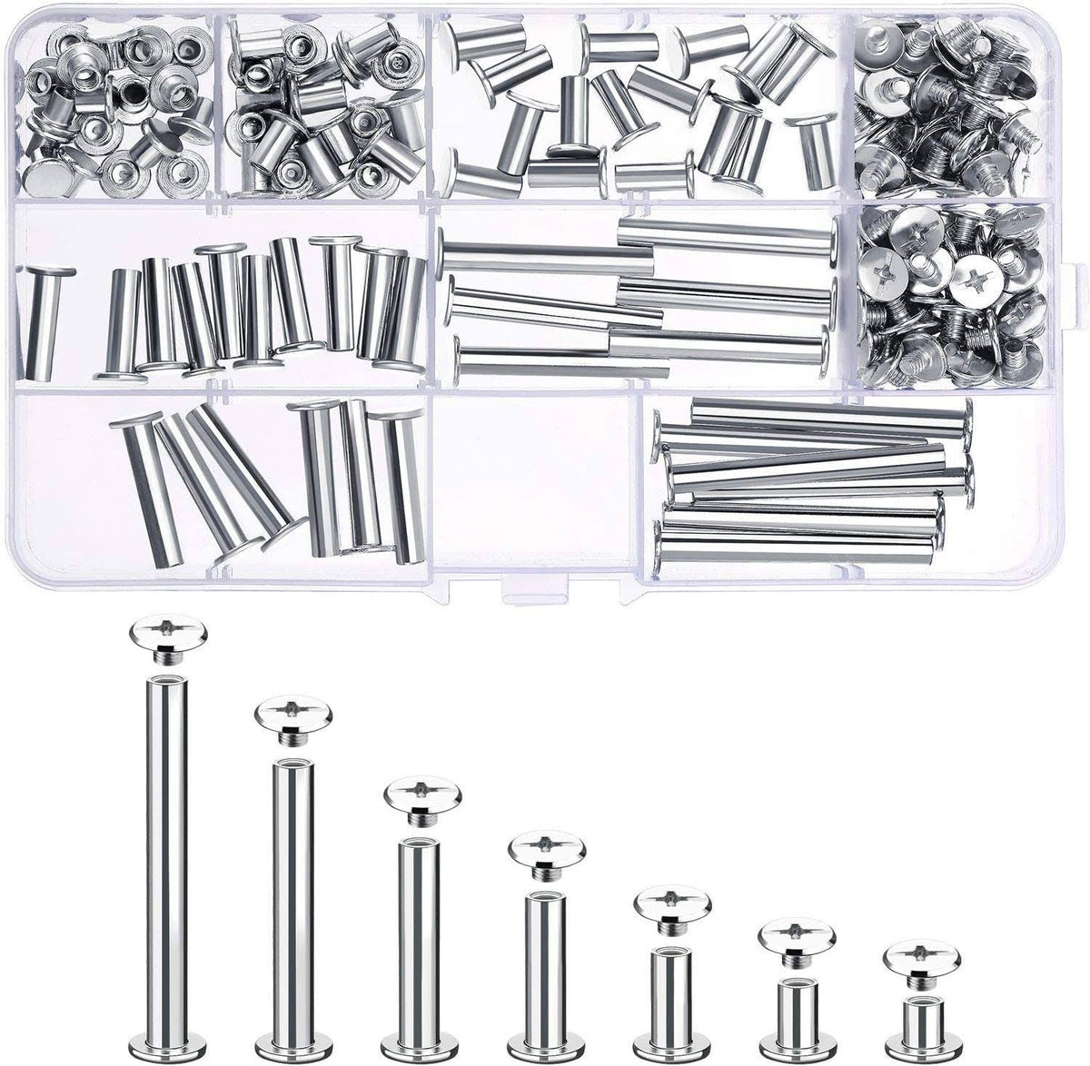 80 Set 5 Sizes Metal Round Cross Head Screw Posts M2395