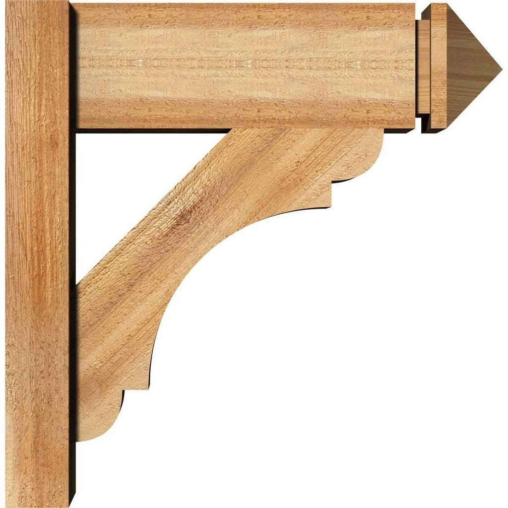 6 in. x 30 in. x 18 in. Western Red Cedar Rough Sawn Outlooker R8084