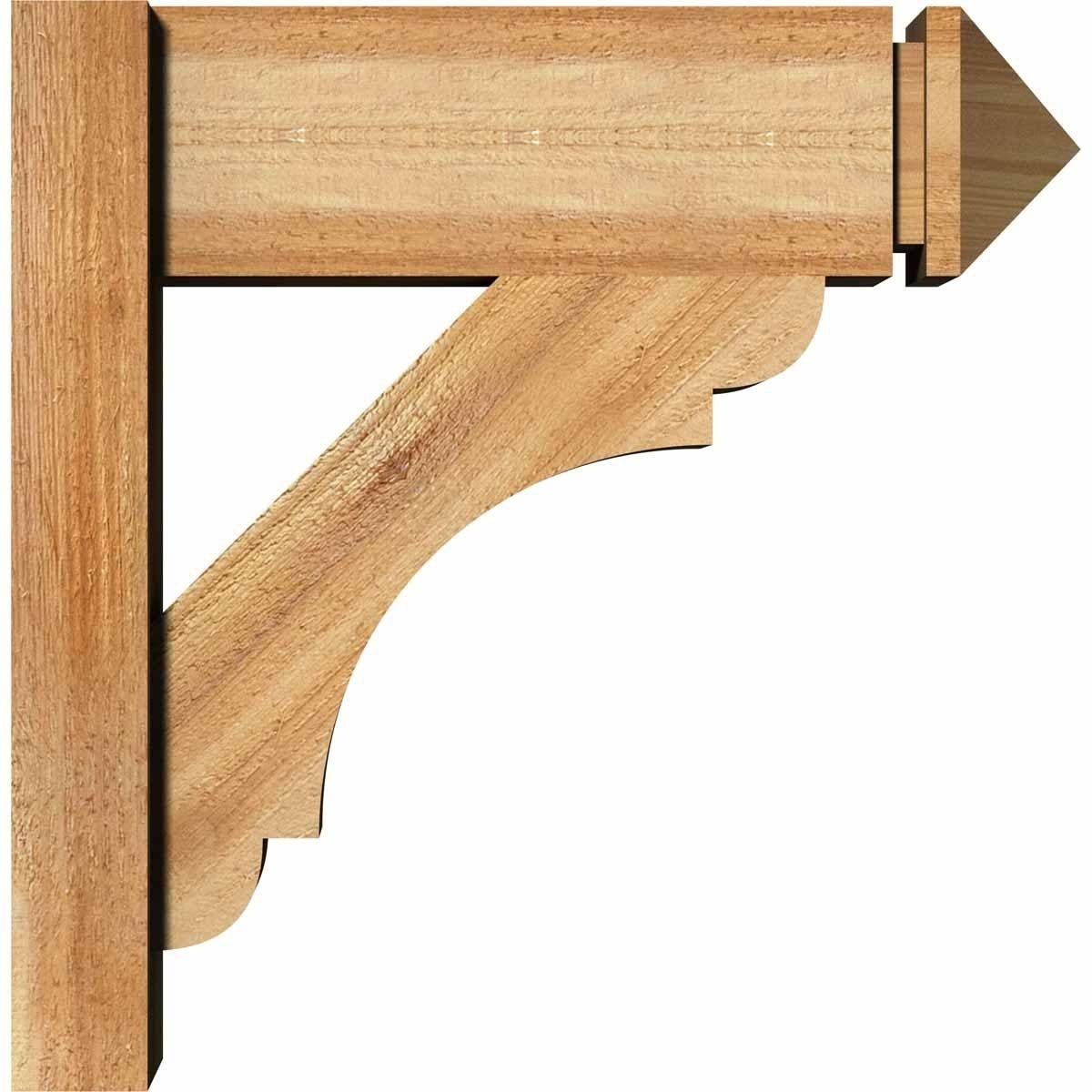 6 in. x 30 in. x 18 in. Western Red Cedar Rough Sawn Outlooker R8084