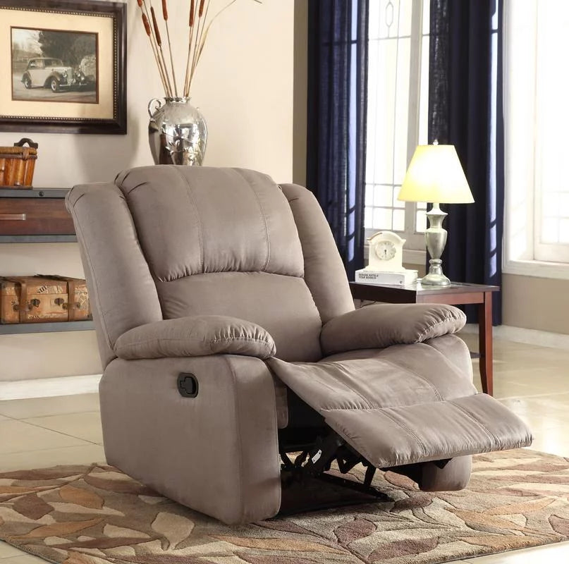 Gray Microfiber Recliner A1915