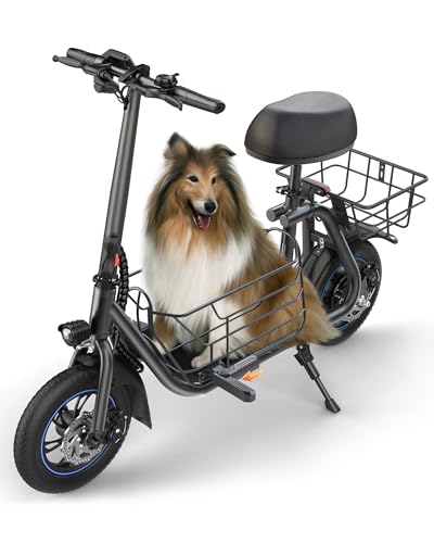 Electric Scooter with Seat, 550W Motor, 20-Mile Range K216