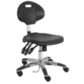 Black Urethane Stools with Aluminum Base C358