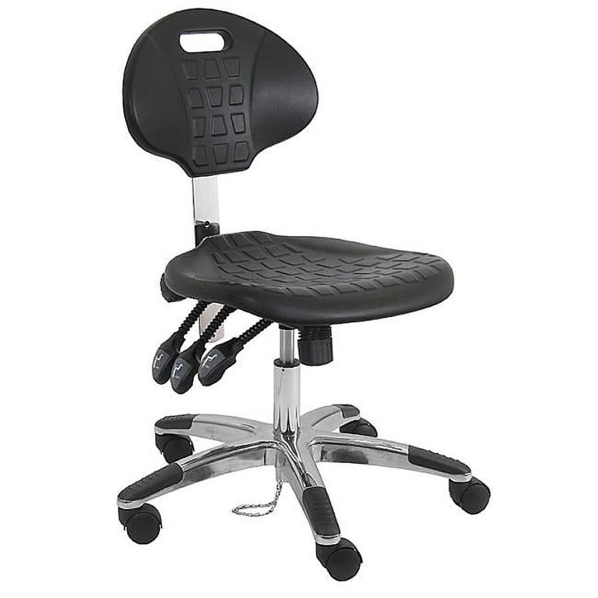 Black Urethane Stools with Aluminum Base C358