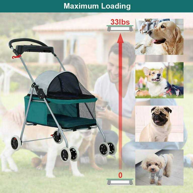 Teal Folding Pet Stroller N736134