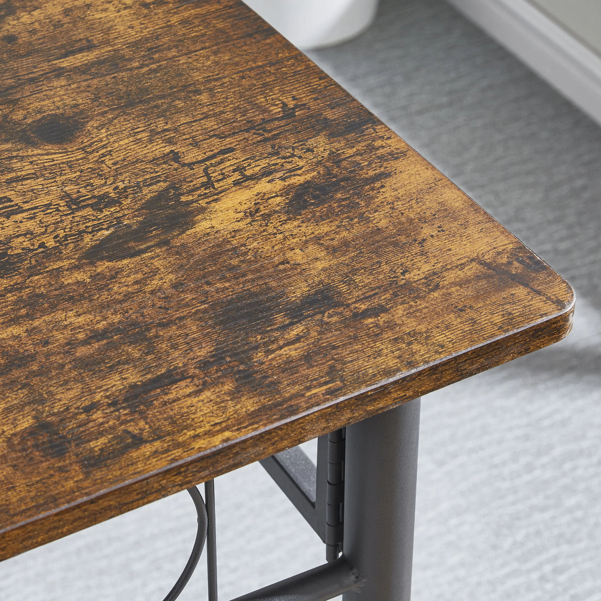 Square Iron Wood Dining Table V83647