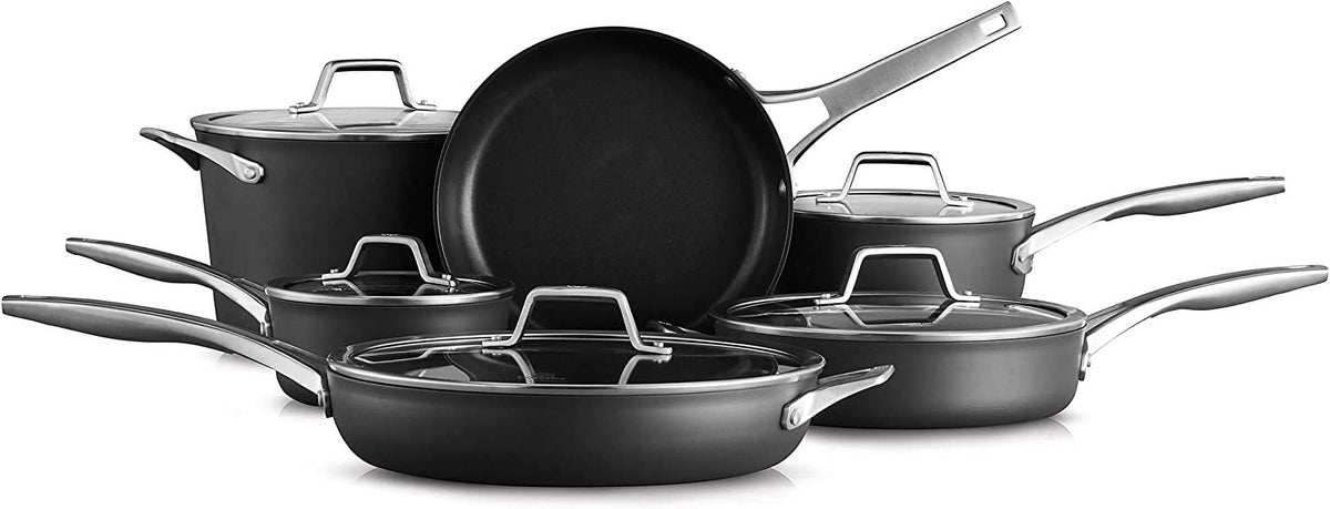 11-Piece Nonstick Cookware Set with Stay-Cool Handles F615