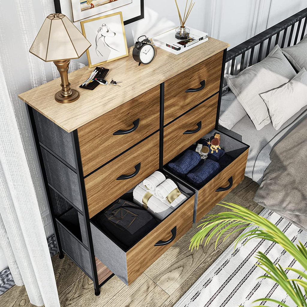 8 Drawer Fabric Dresser F15078