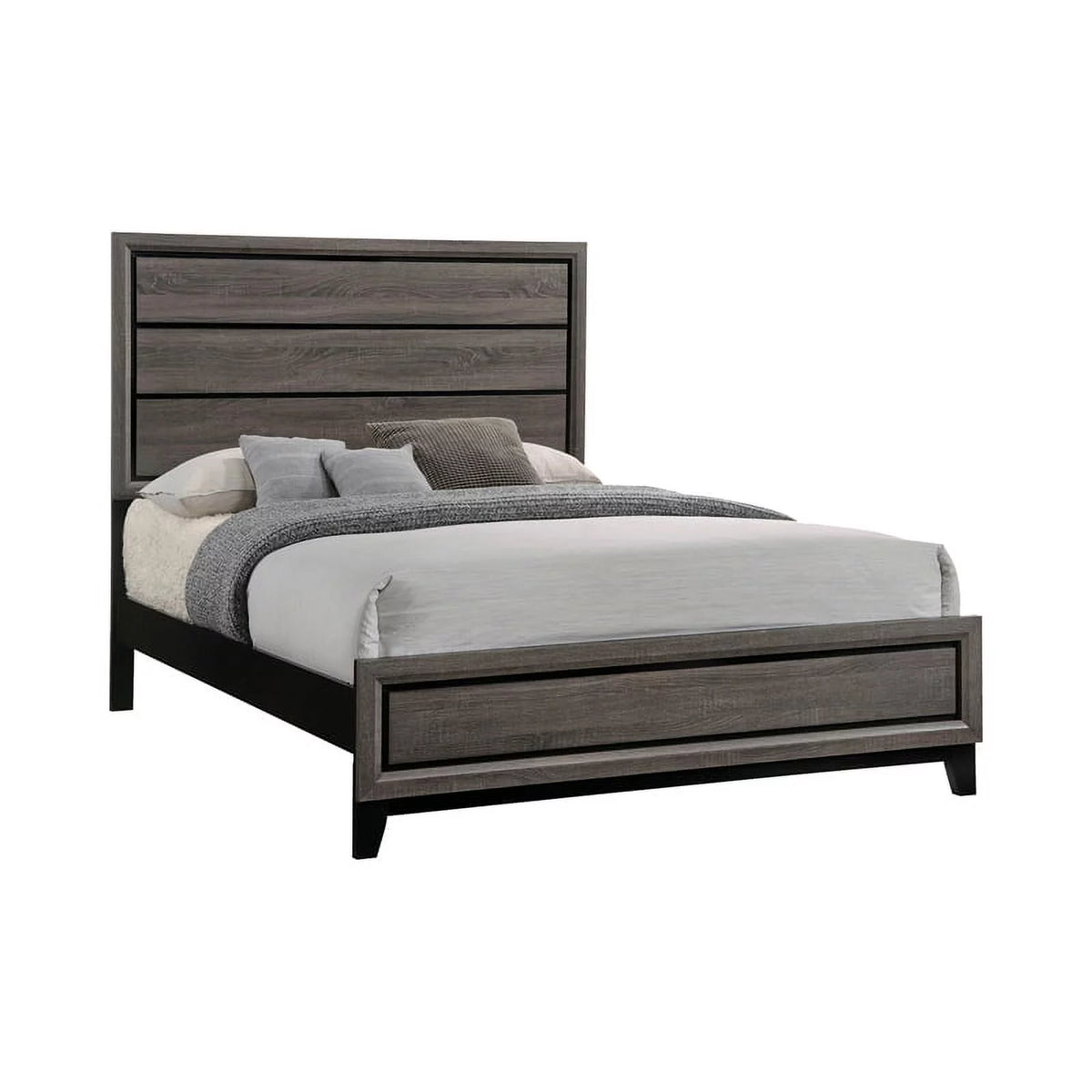 5-piece Full Panel Bedroom Set Grey Oak J85183