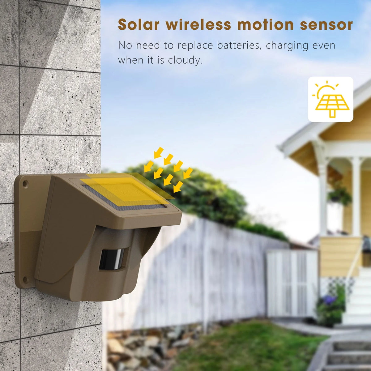 Solar Driveway Alarm Wireless Weatherproof Long Range Motion Sensor Alarm S881