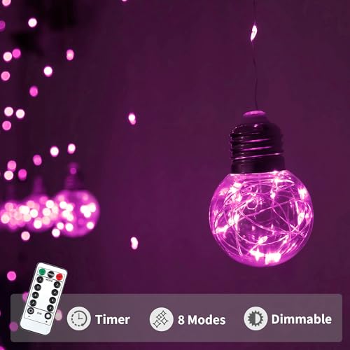200 LED Warm White Curtain String Lights with Remote J305