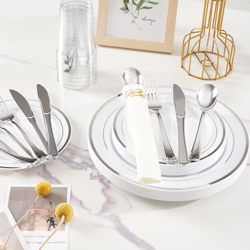 Gold Disposable Plastic Dinnerware Set of 50 G147016