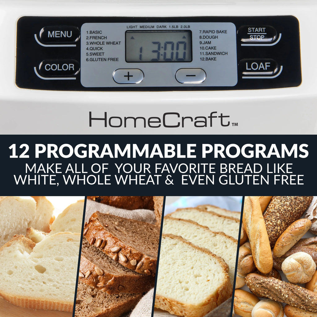 Programmable 2 Lb. Breadmaker with Auto Fruit & Nut Dispenser W4646