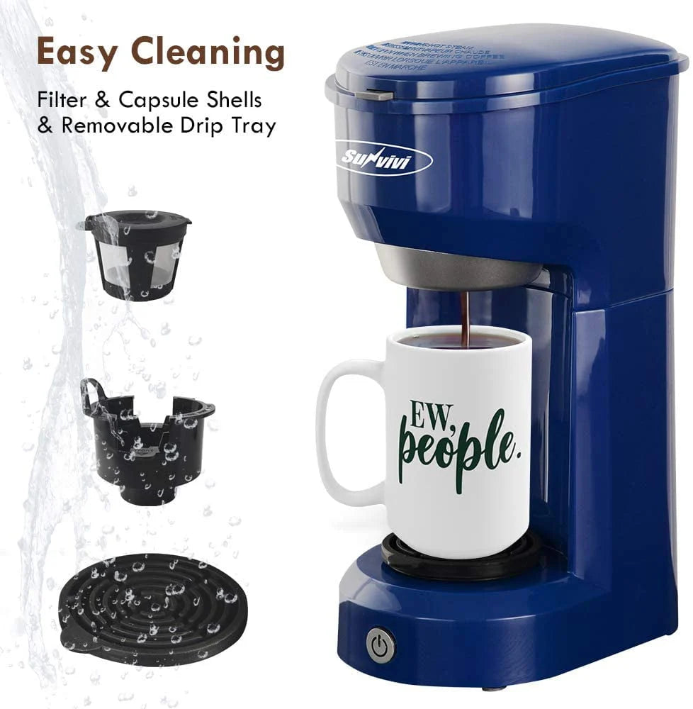 Single Serve Coffee Maker with 30 oz Removable Reservoir M50742