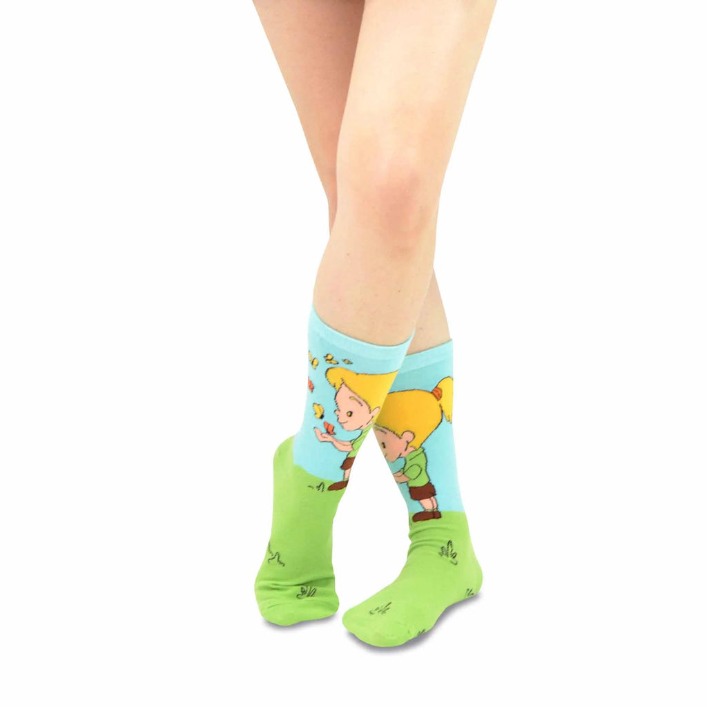6 Pair Cartoon Animal Crew Socks O424234