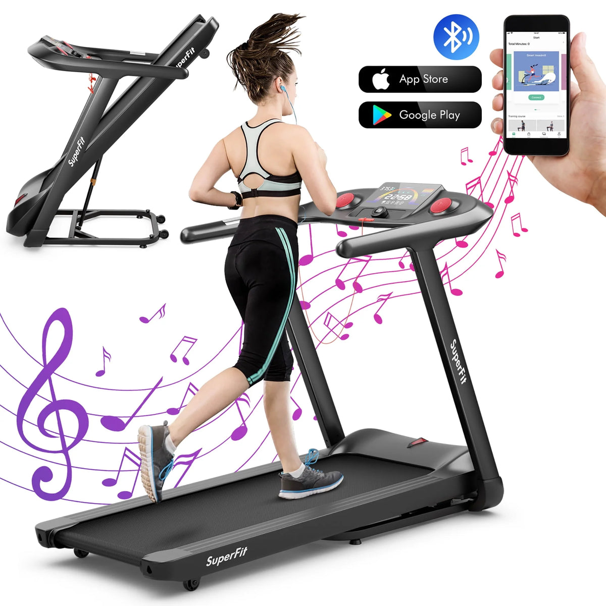 4.75HP Folding Treadmill S77919