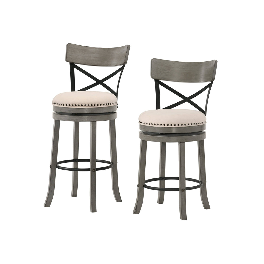 Set of 2 Swivel Barstools M389
