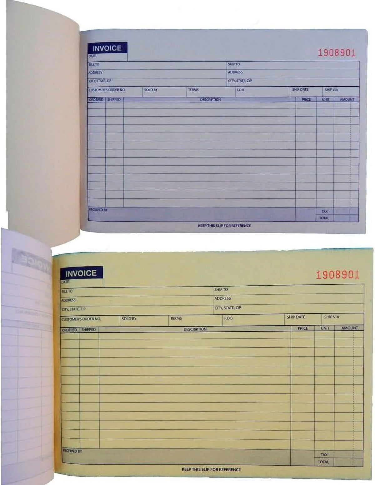Carbonless Invoice Receipt Book 2 Part 50 Sets K265486