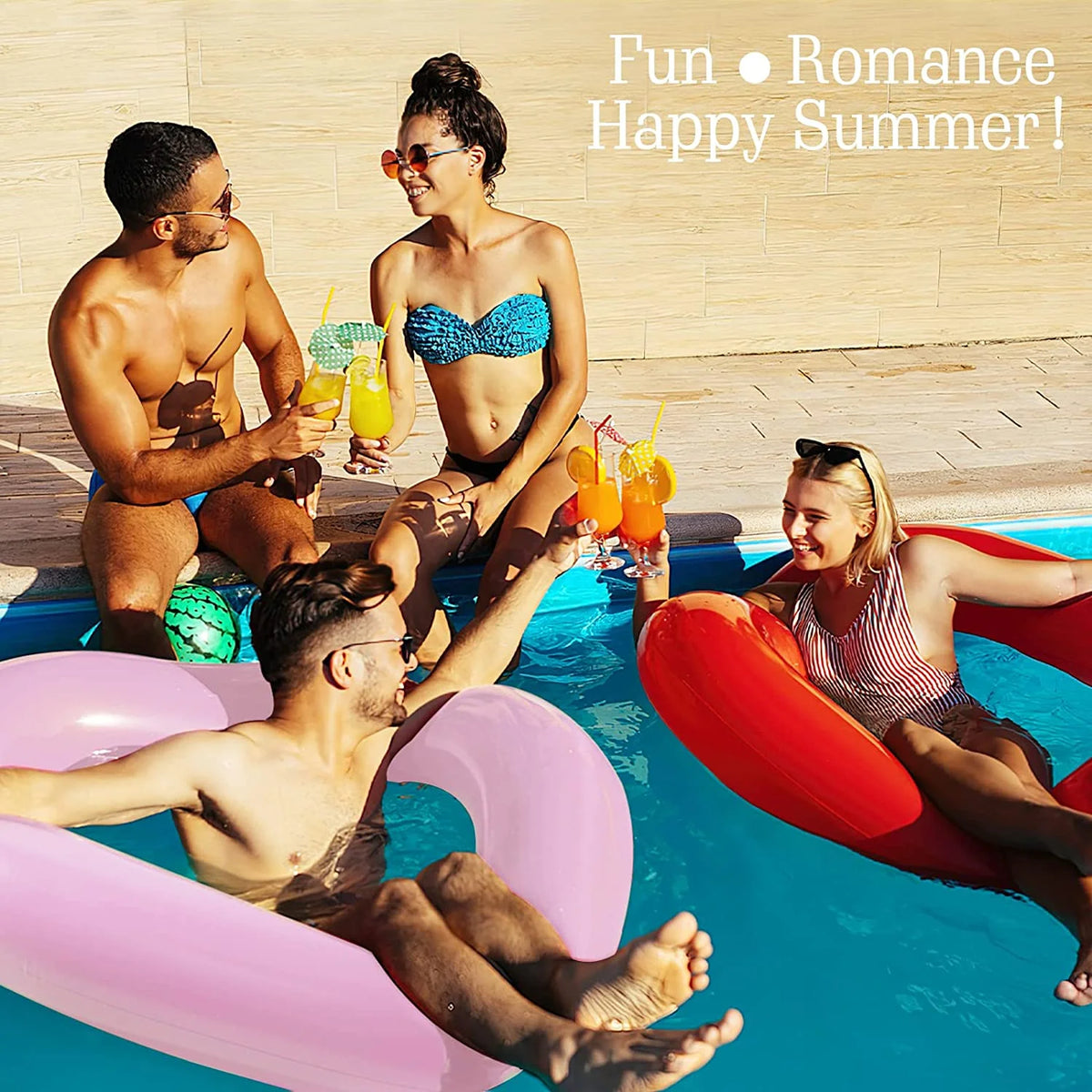 Pink Inflatable Pool Float A93170
