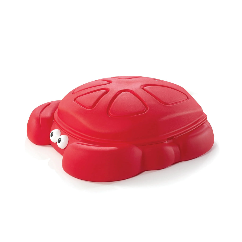 Red Plastic Outdoor Sandbox with Cover M91862