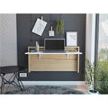White Natural Folding Floating Desk E2381