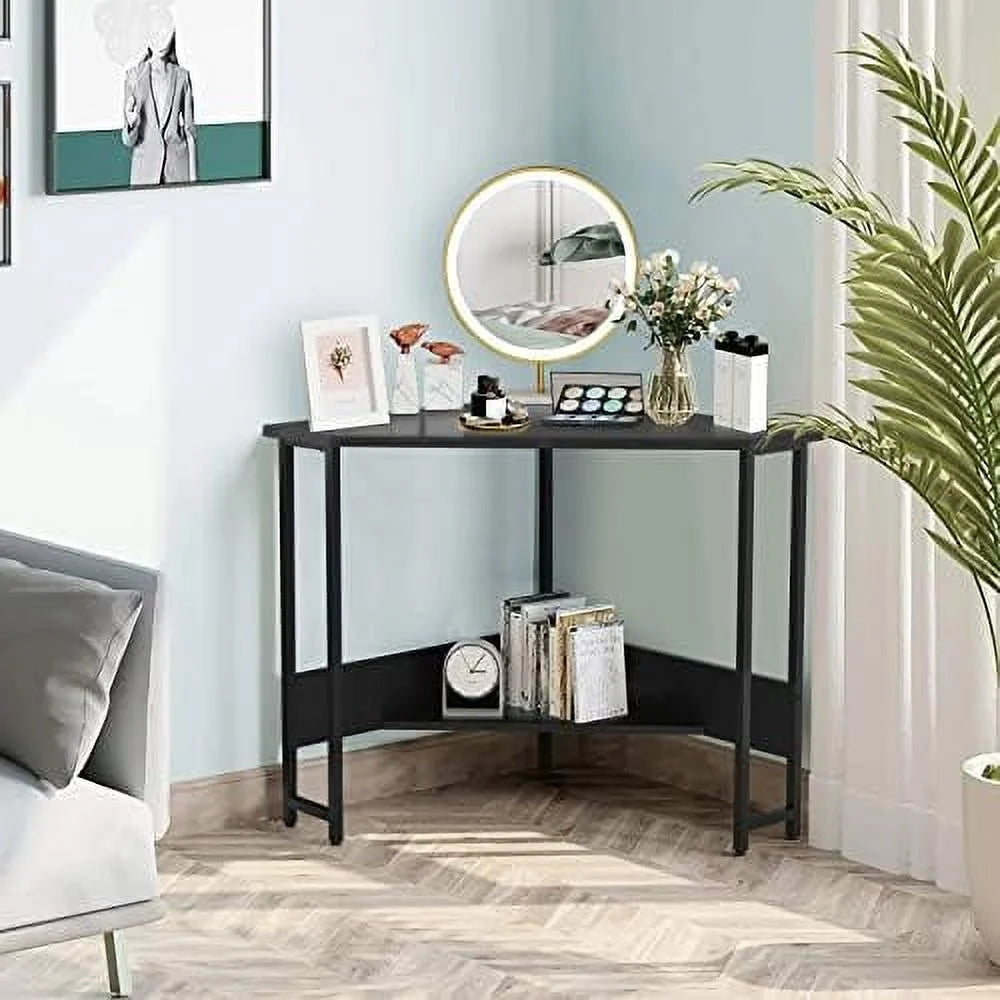 Corner Desk with Power Outlet Black W649864