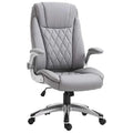 Grey Faux Leather Ergonomic Home Office Chair W271204
