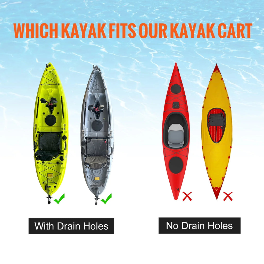 Adjustable Kayak Cart with 10'' Solid Tires G937113