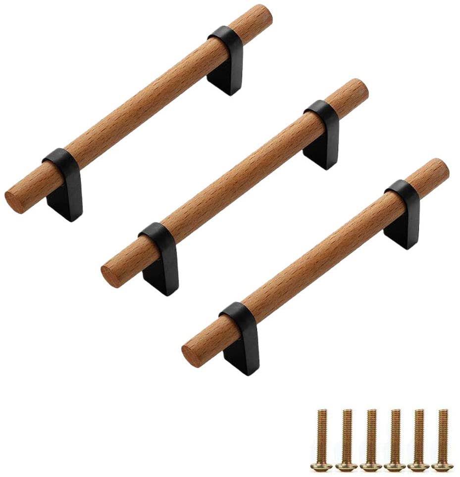Solid Wood Handle Cabinet Knobs F720
