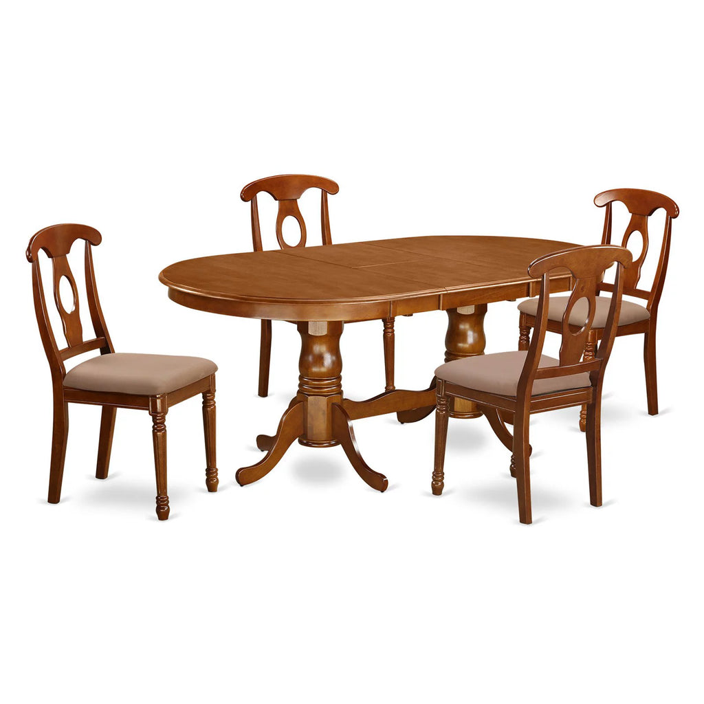 Black Cherry 5 Piece Oval Wood Dining Set F297939