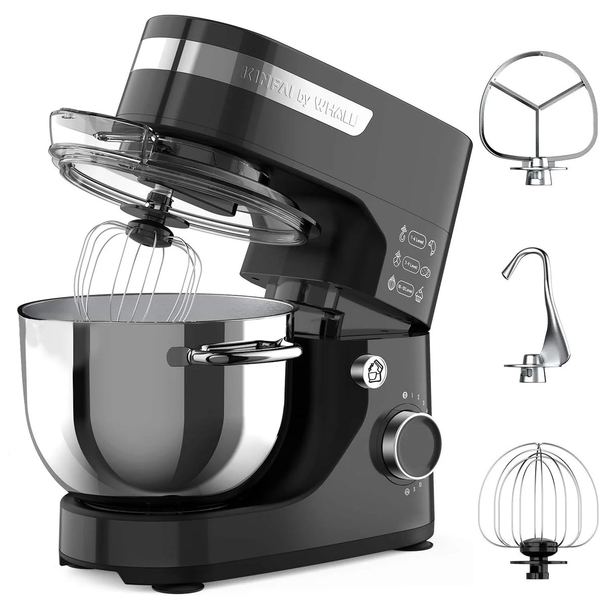 5.5Qt 12-Speed Tilt-Head Electric Kitchen Mixer with Stainless Steel Bowl H710827