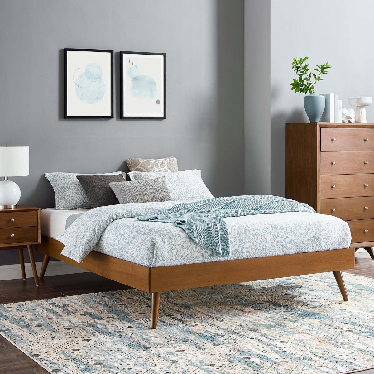 Twin Size Wood Platform Bed Frame T983