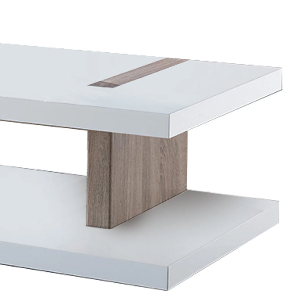 White and Brown Wooden Coffee Table V6234