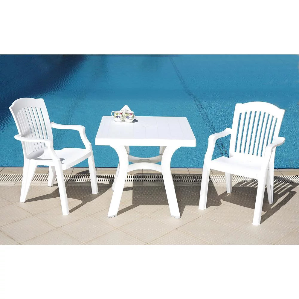 Square Dining Table 31 inch White Y759176