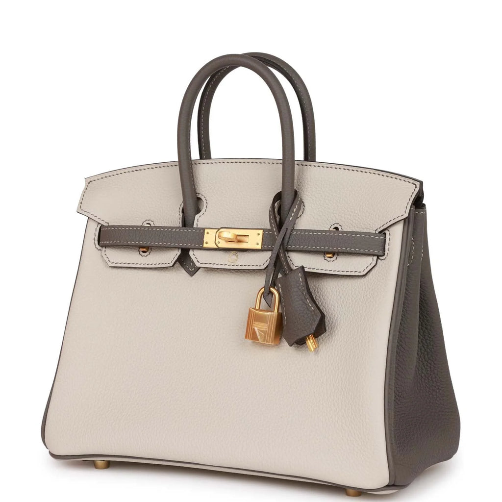 Beton and Etain Togo Leather Handbag X383312