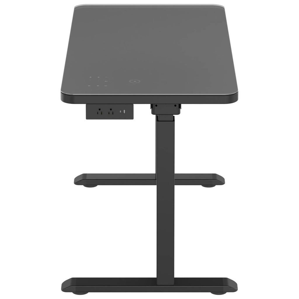 Black Glass Tabletop Standing Desk O115920
