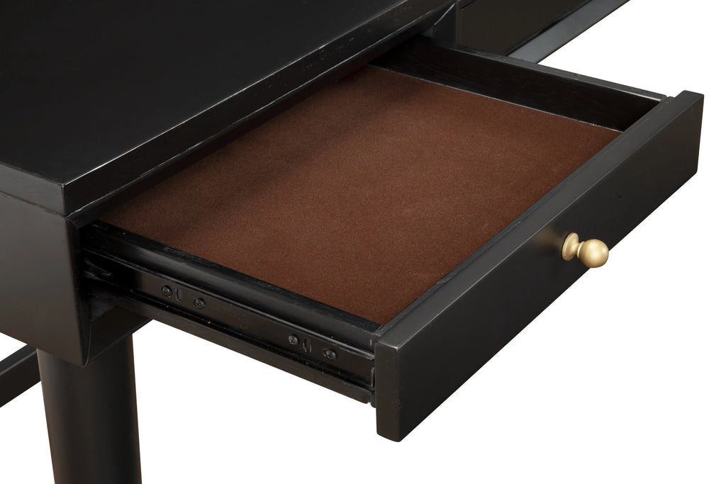 Black 3 Drawer Wood Desk B58748