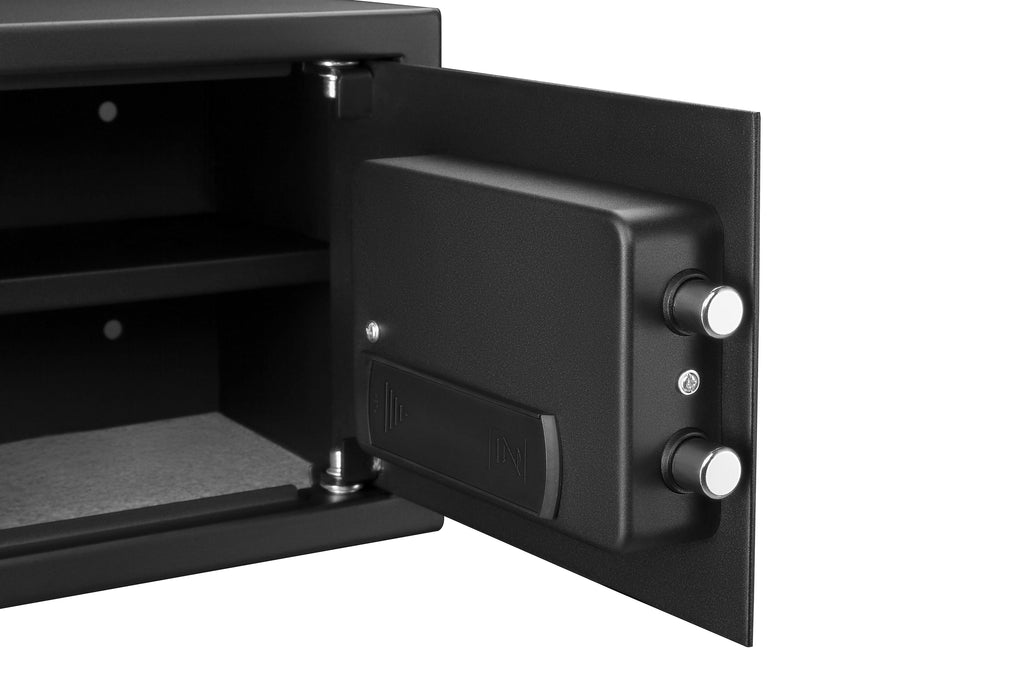 Black Electronic Lock Safe with Backup Key S845268