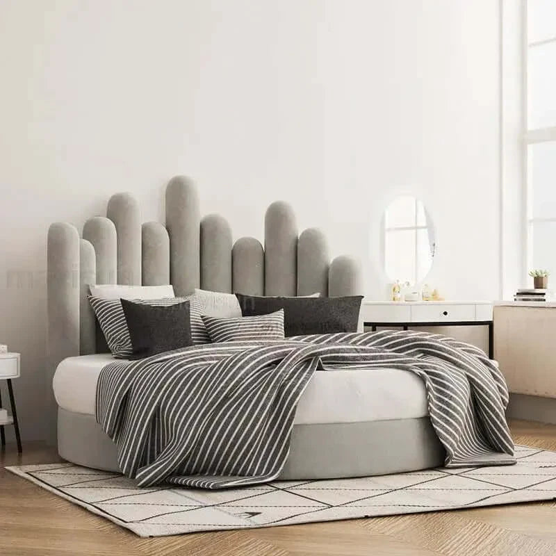 Grey Round Bed X320