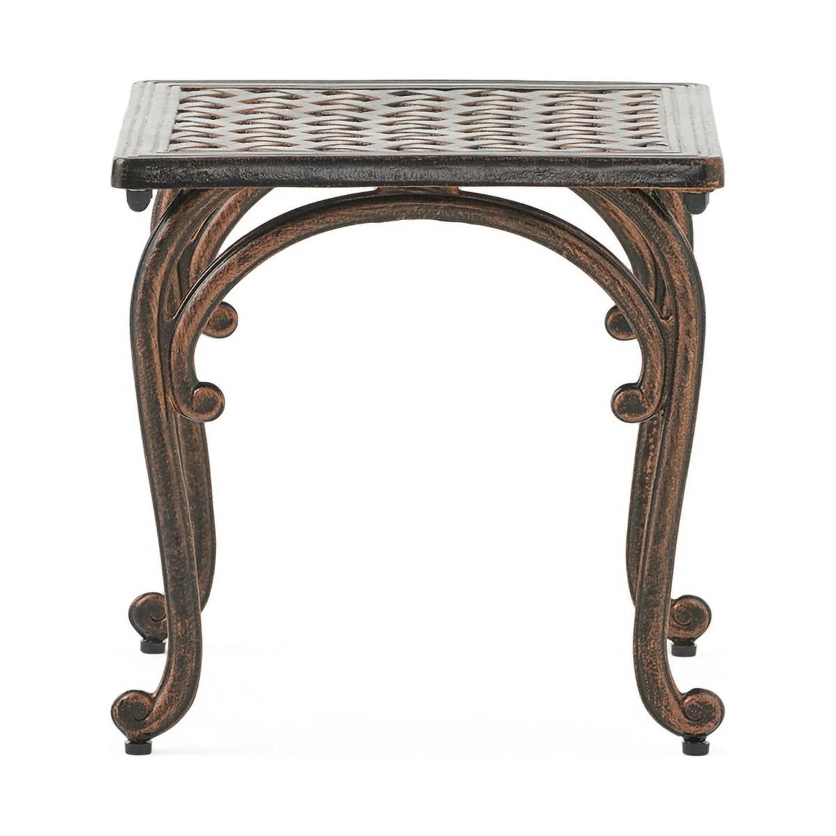 Shiny Copper Aluminum Side Tables Set of 2 P608336