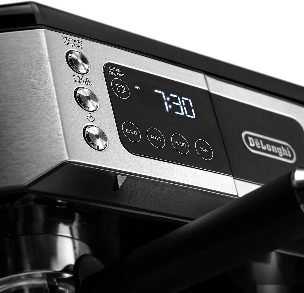 Combination Coffee Maker & Espresso Machine with Milk Frother and Glass Coffee Pot M191239