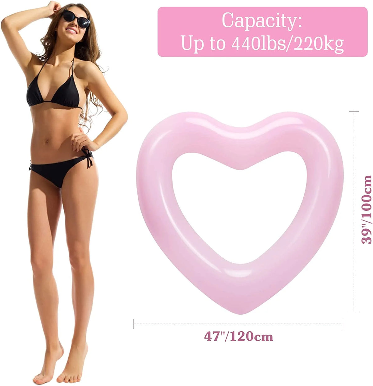 Pink Inflatable Pool Float A93170
