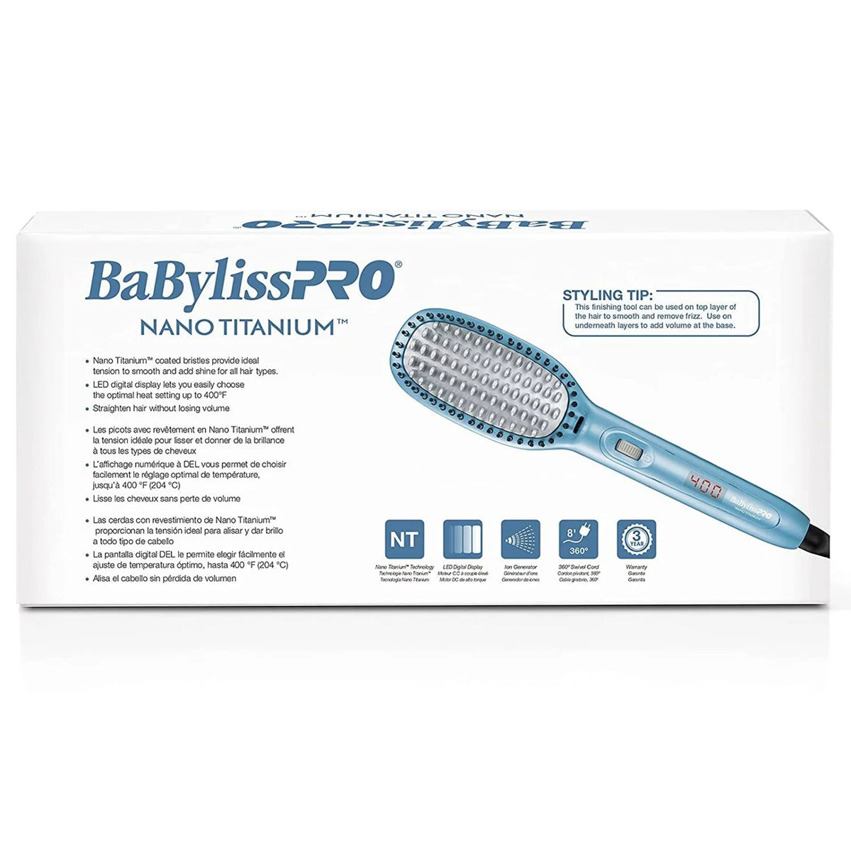 Nano Titanium Compact Thermal Paddle Brush U914