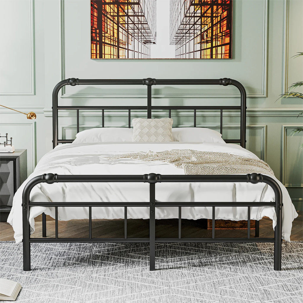 King Bed Frame with Headboard and Footboard B150