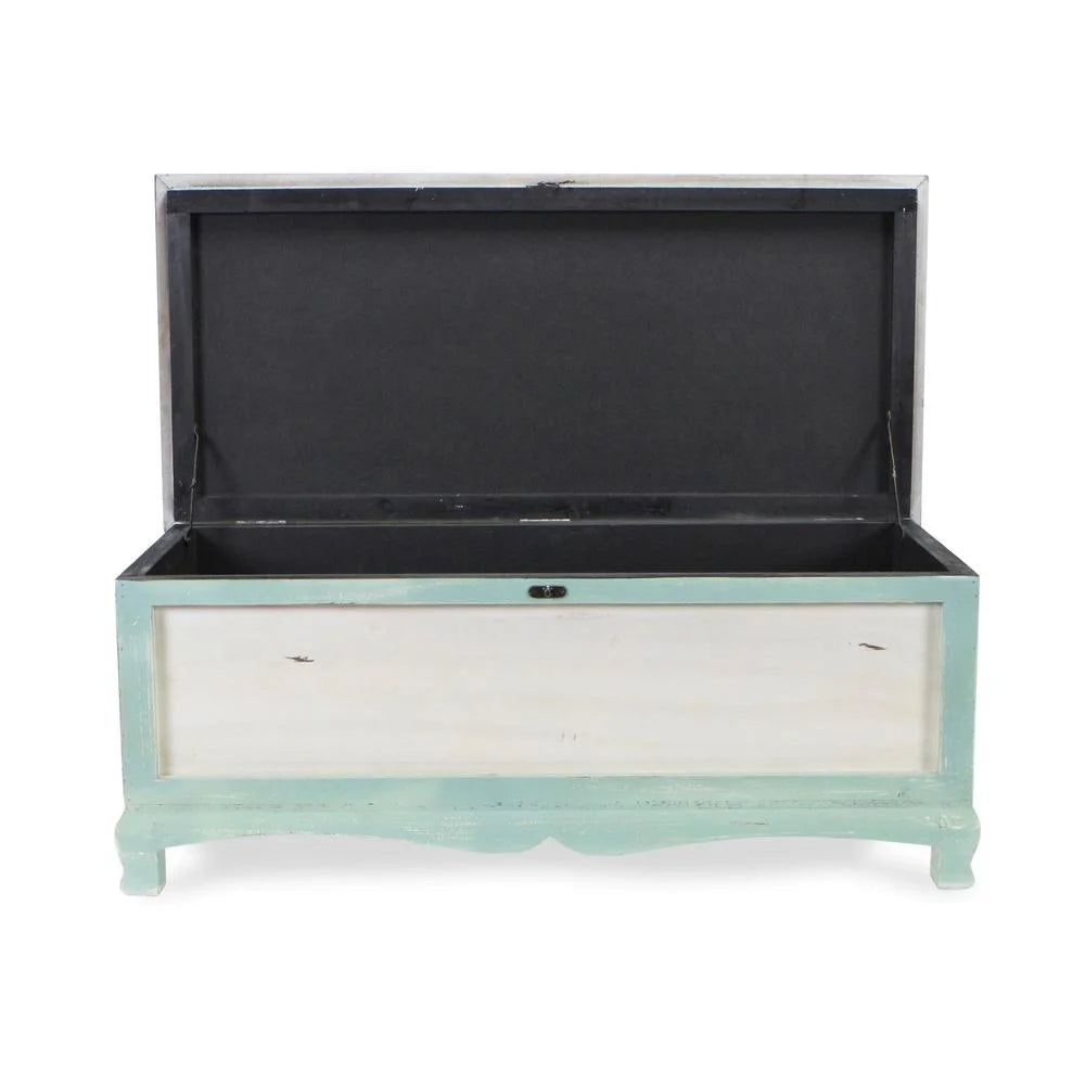 Shabby Bench Chest with Seat Cushion J72981