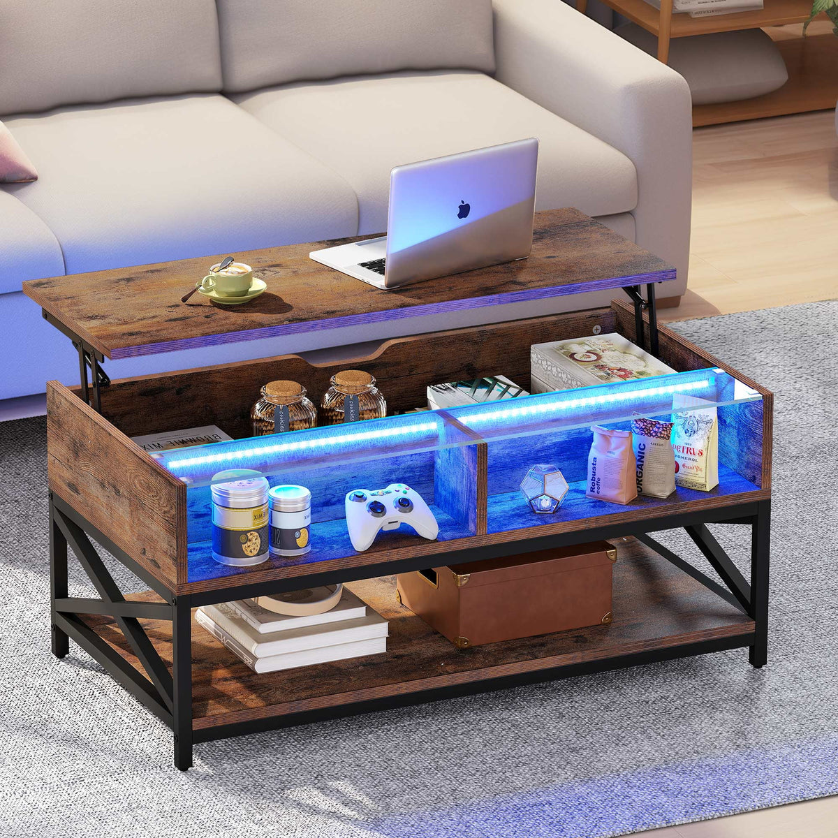 Lift Top Coffee Table with LED Lights H752170