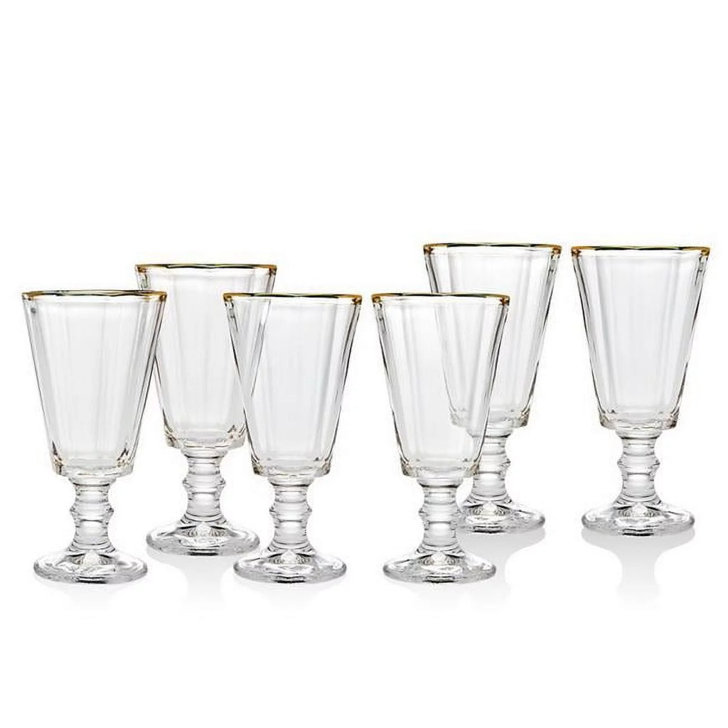 2 oz Gold Band Shot Glasses Set of 6 L201