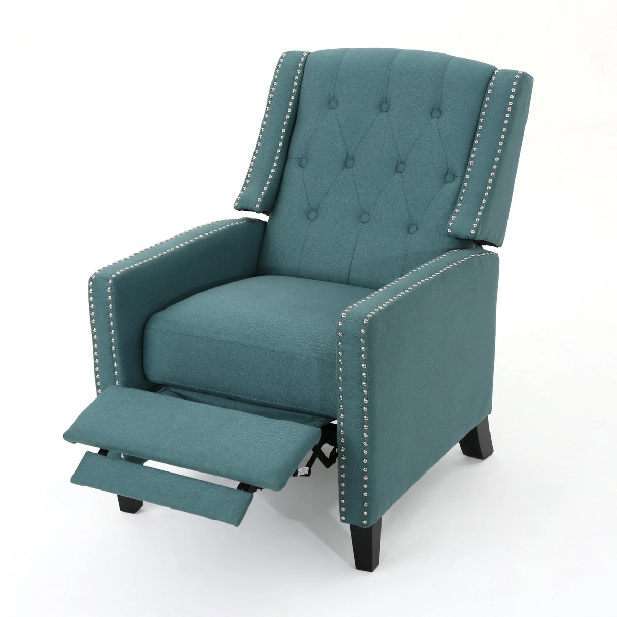 Dark Teal Fabric Tufted Recliner K2794